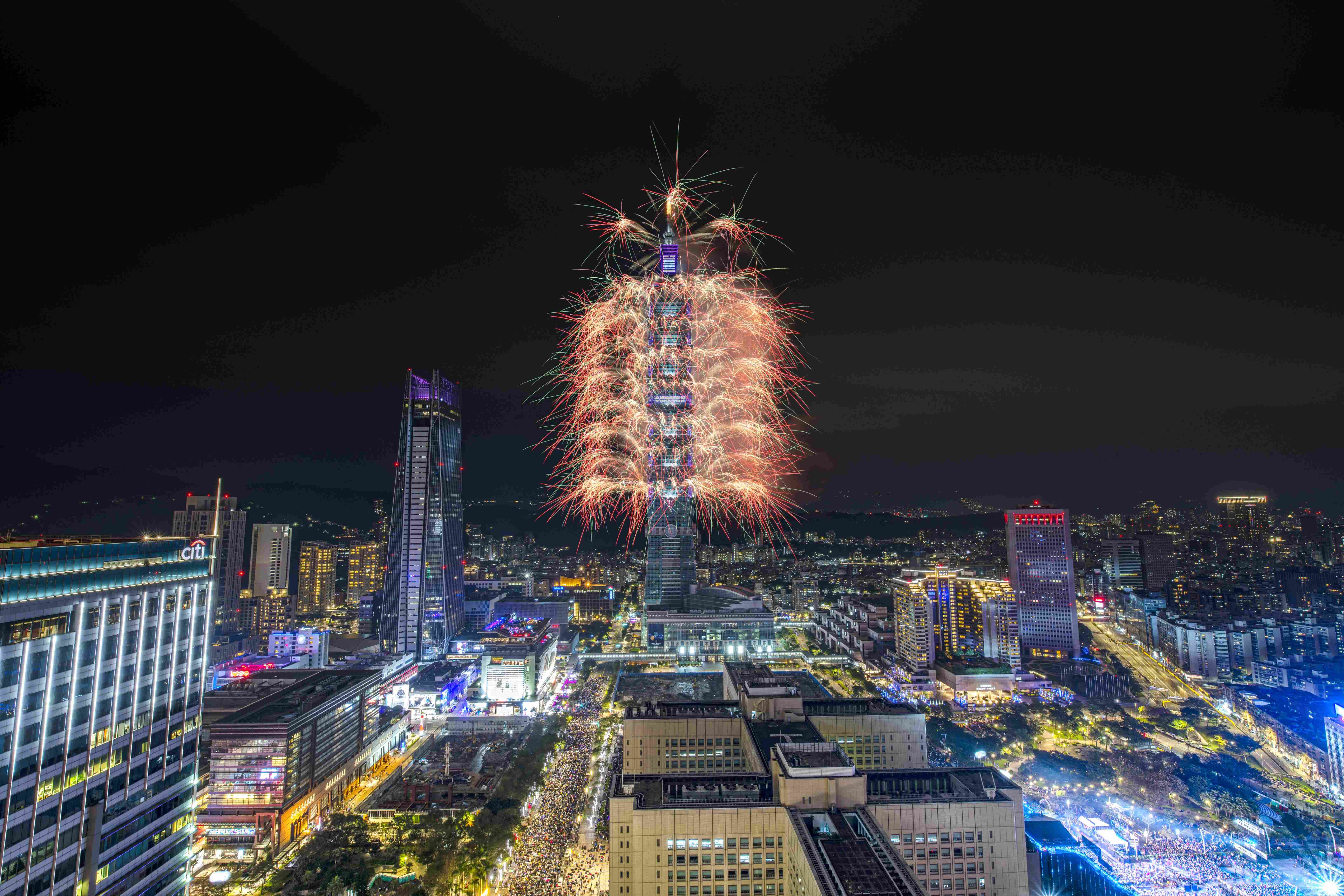 信义商圈跨年夜景