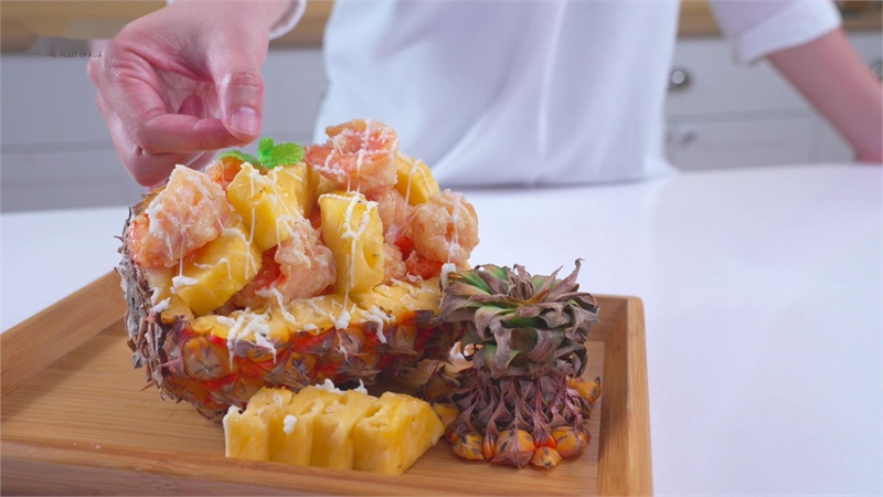 「台湾，在等你！」美食篇-菠萝虾球图示