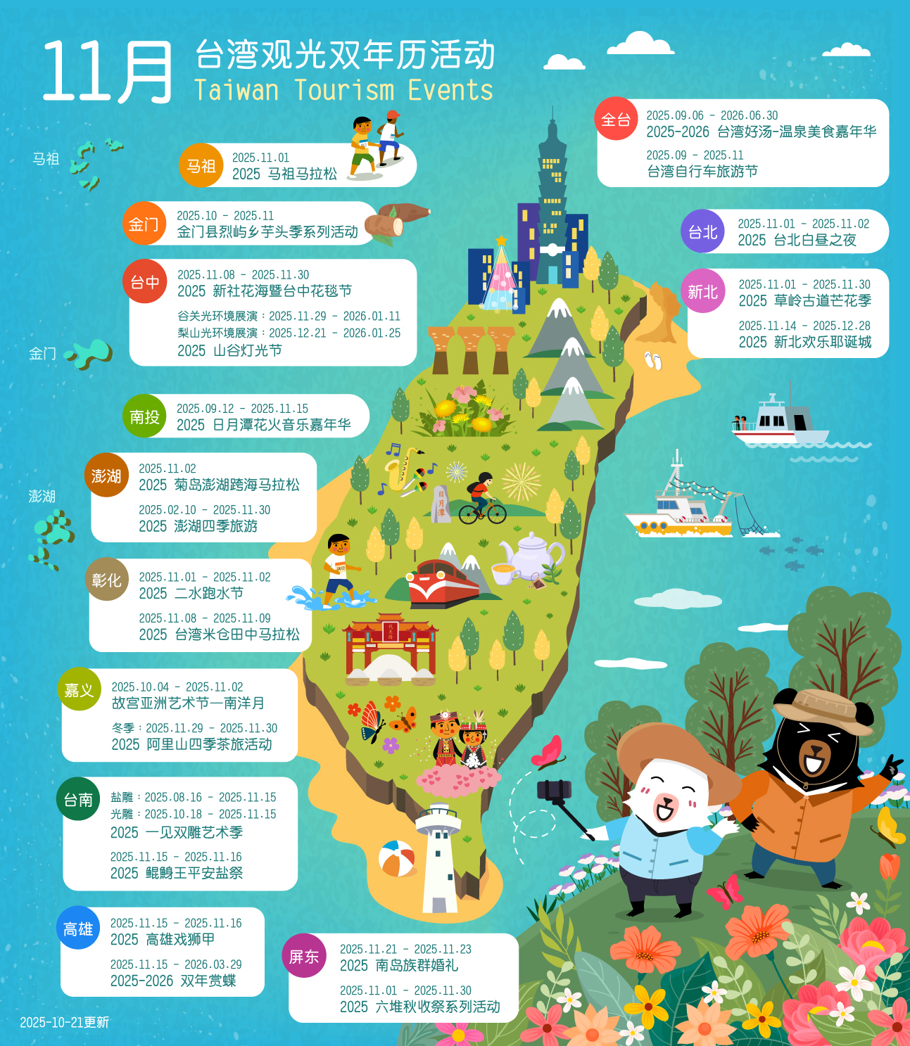 11月台湾观光双年历活动地图