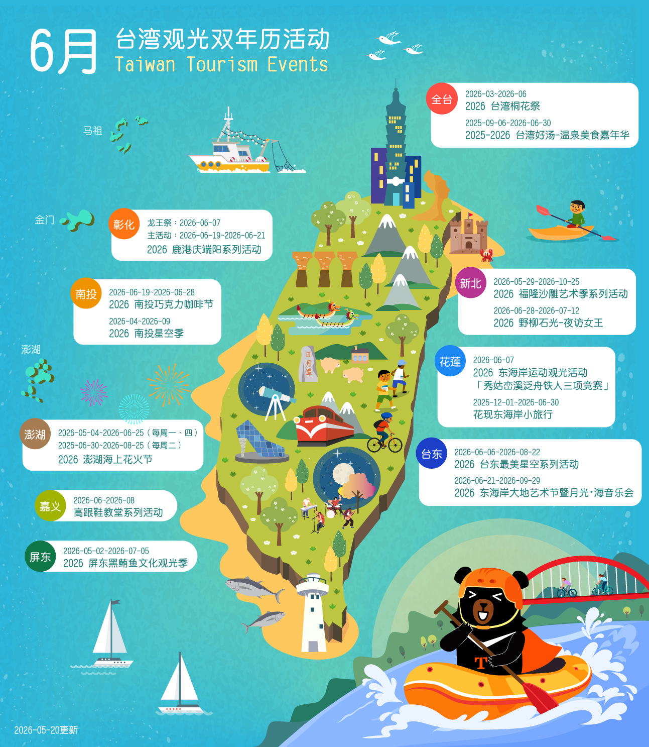 6月台湾观光双年历活动地图